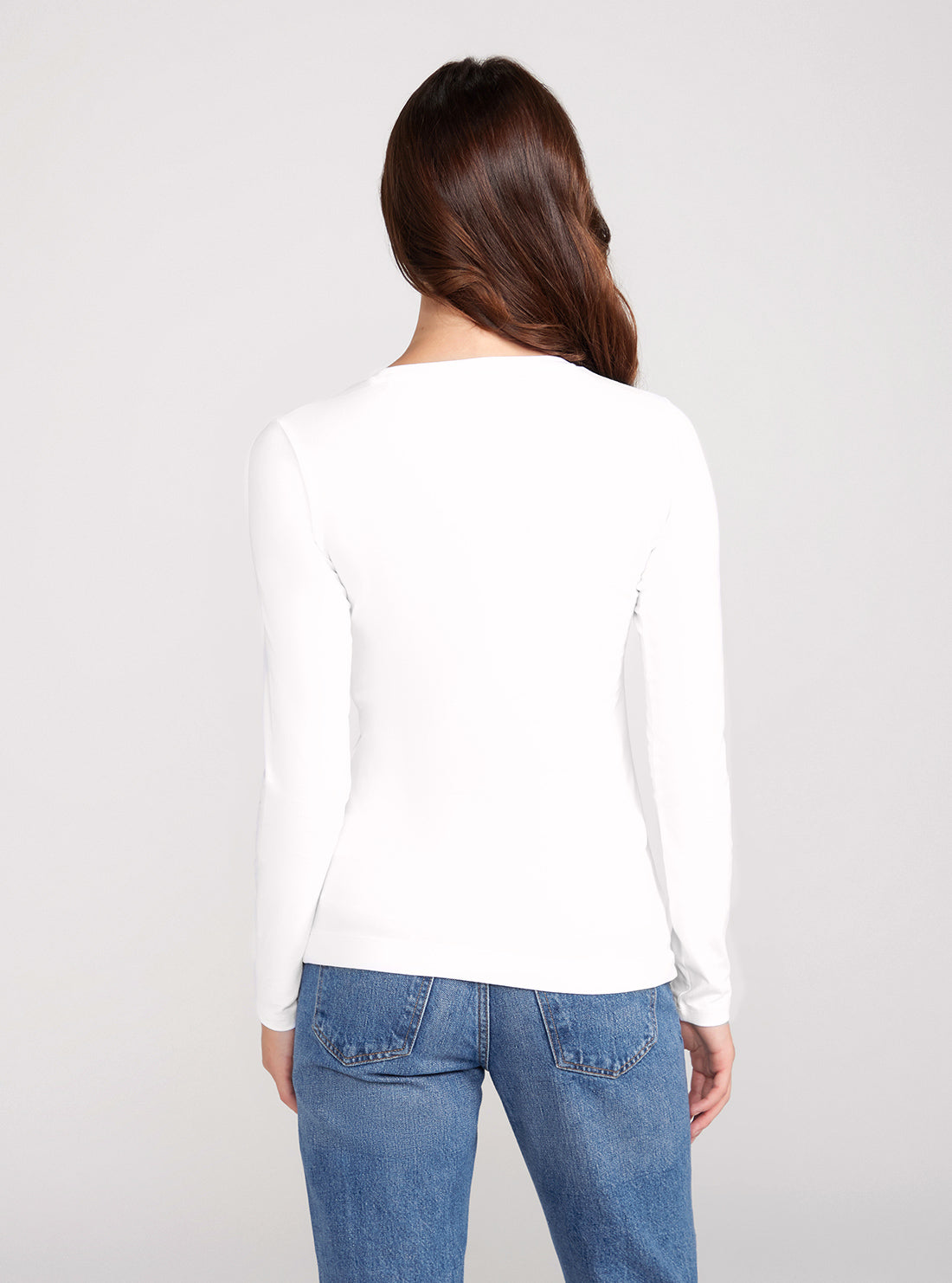 White Long Sleeve Triangle Flower T-Shirt White Long Sleeve Triangle Flower T-Shirt
