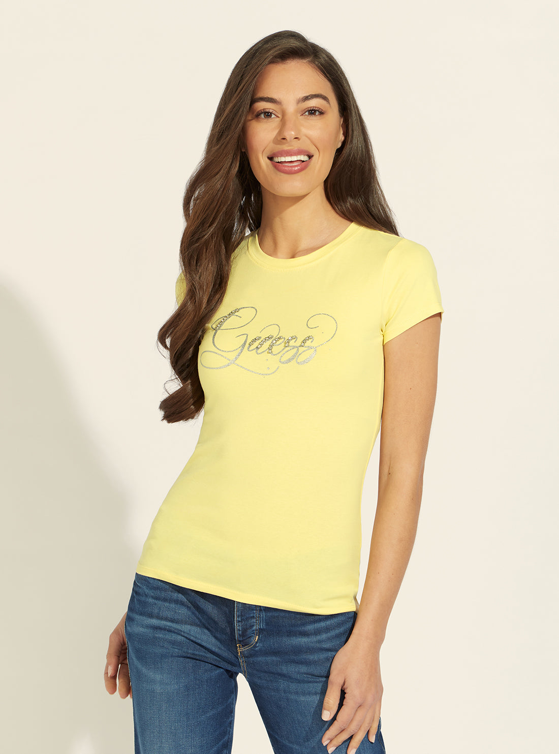 Eco Yellow Glitzy Logo T-Shirt Eco Yellow Glitzy Logo T-Shirt
