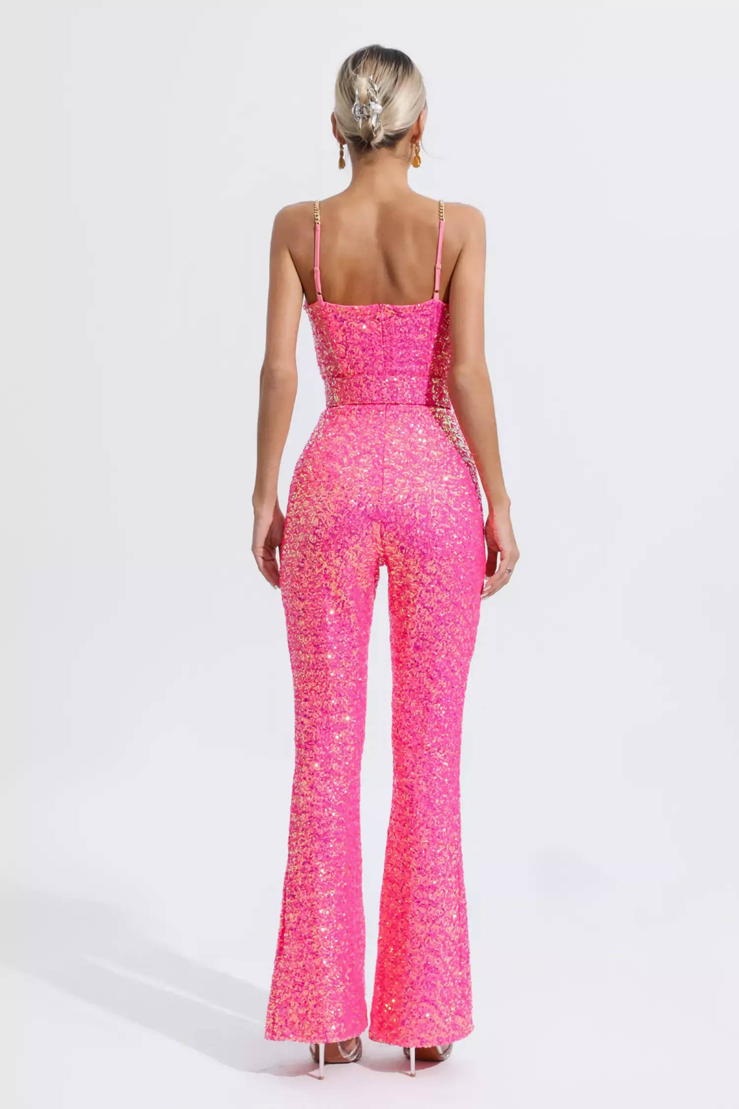 Fallon Rose Red Sequins Jumpsuit Fallon Rose Red Sequins Jumpsuit