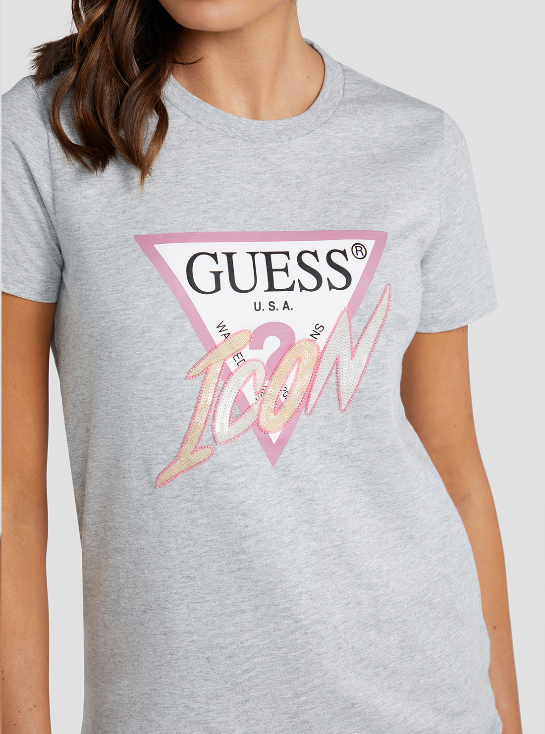 Eco Grey Sequin Icon Logo T-Shirt Eco Grey Sequin Icon Logo T-Shirt
