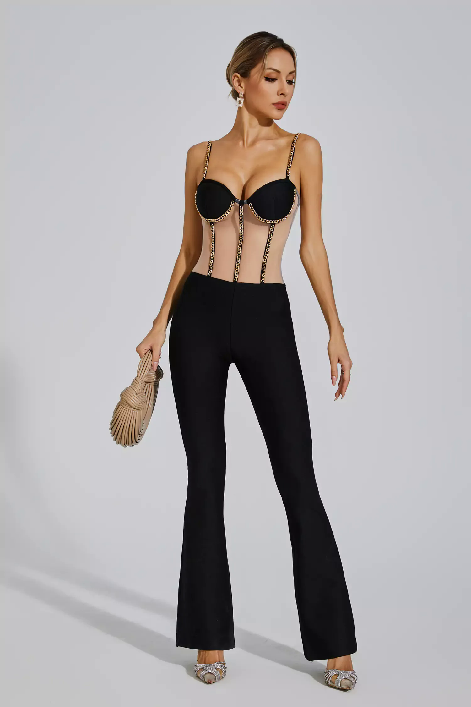 Marlowe Black Mesh Jumpsuit Marlowe Black Mesh Jumpsuit