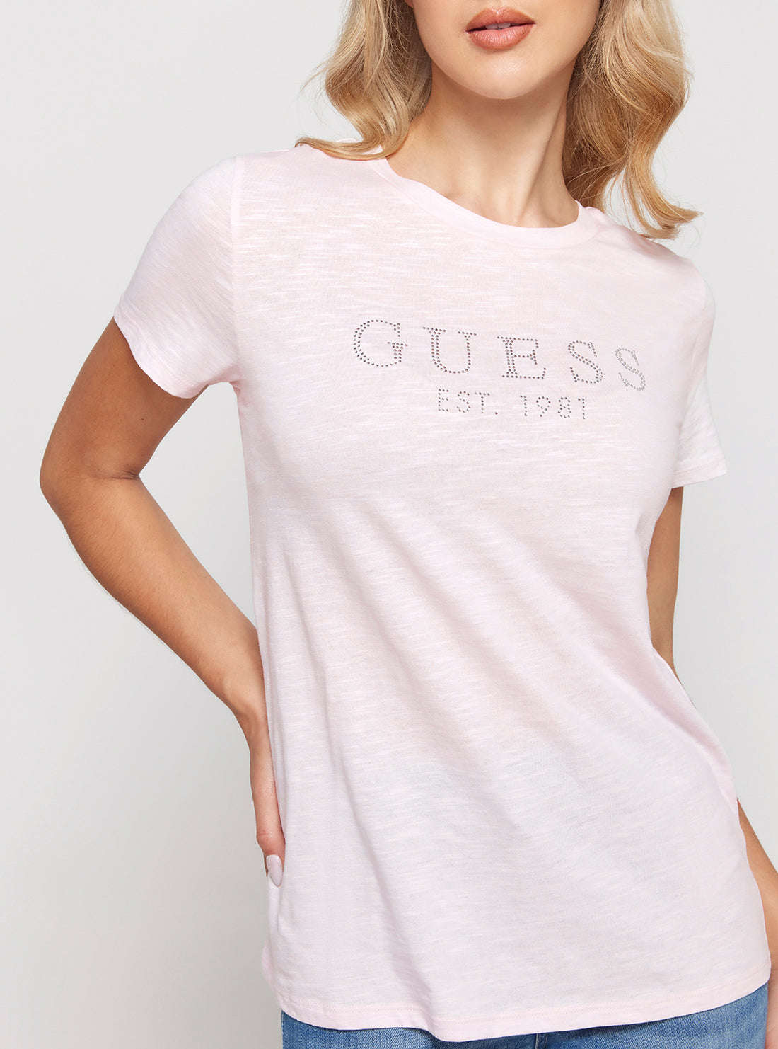 Eco Light Pink 1981 Crystal Logo T-Shirt Eco Light Pink 1981 Crystal Logo T-Shirt