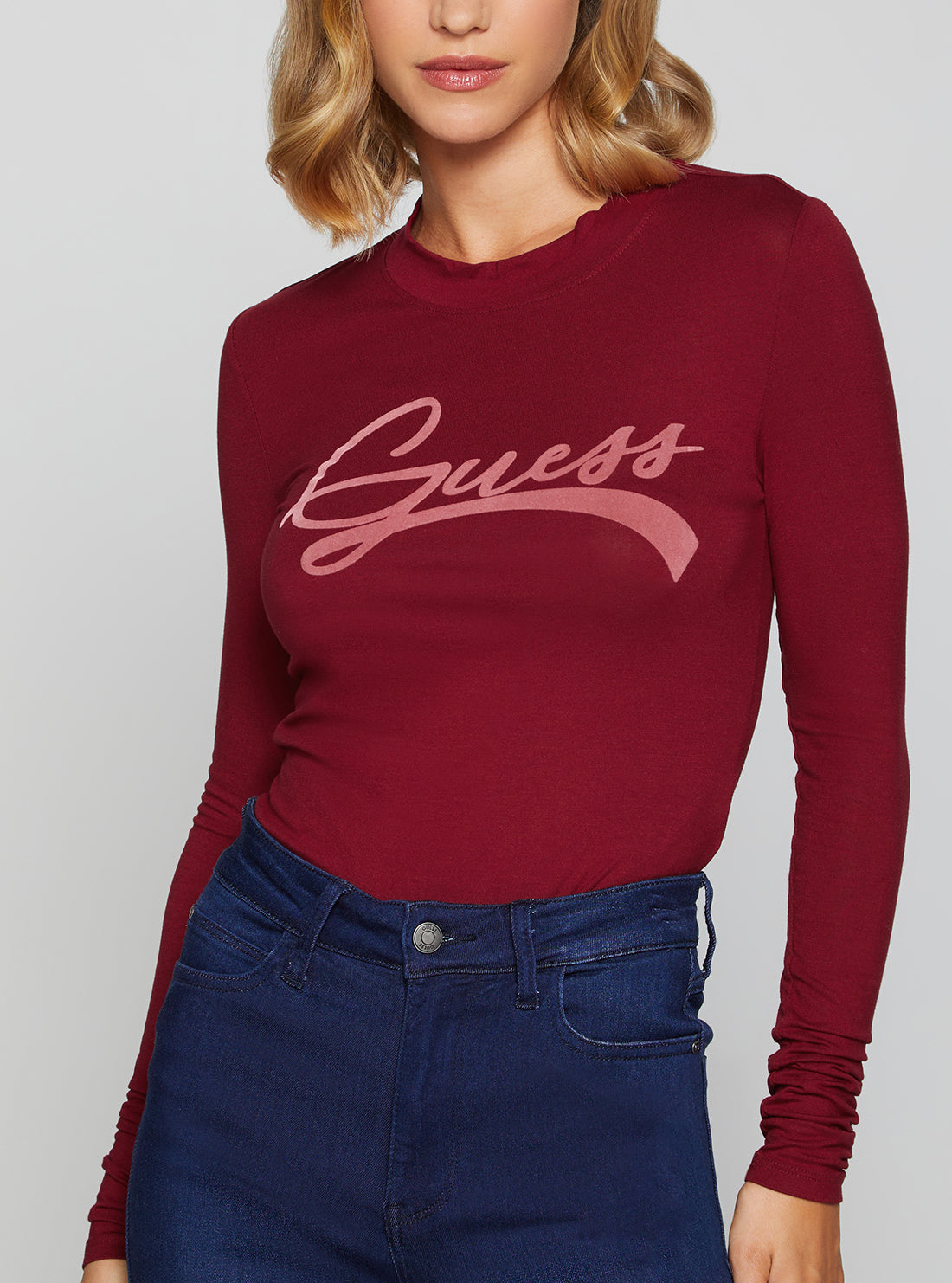 Eco Red Alexandra Logo Bodysuit Top Eco Red Alexandra Logo Bodysuit Top