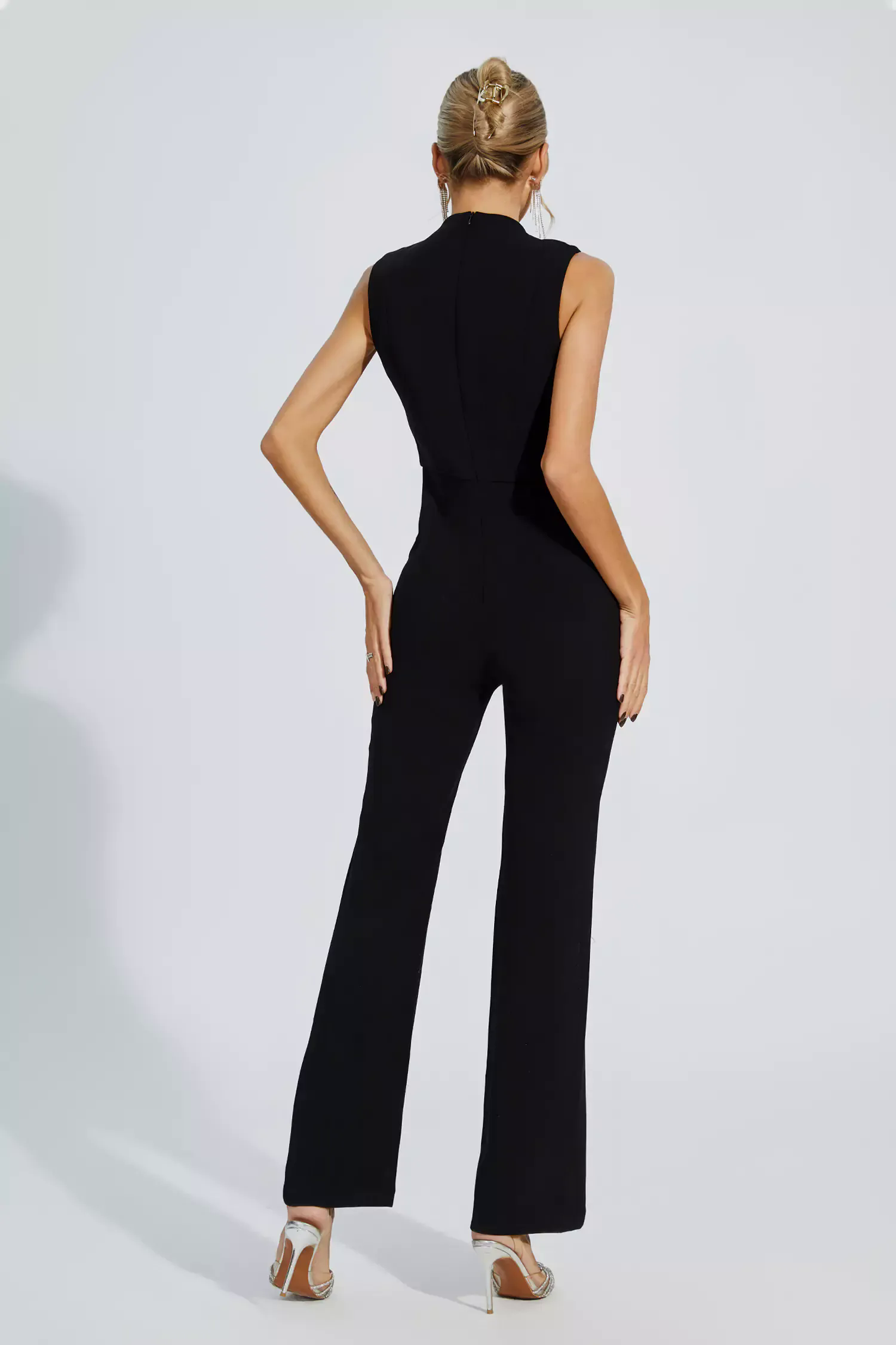 Elliot Black Beaded Diamond Jumpsuit