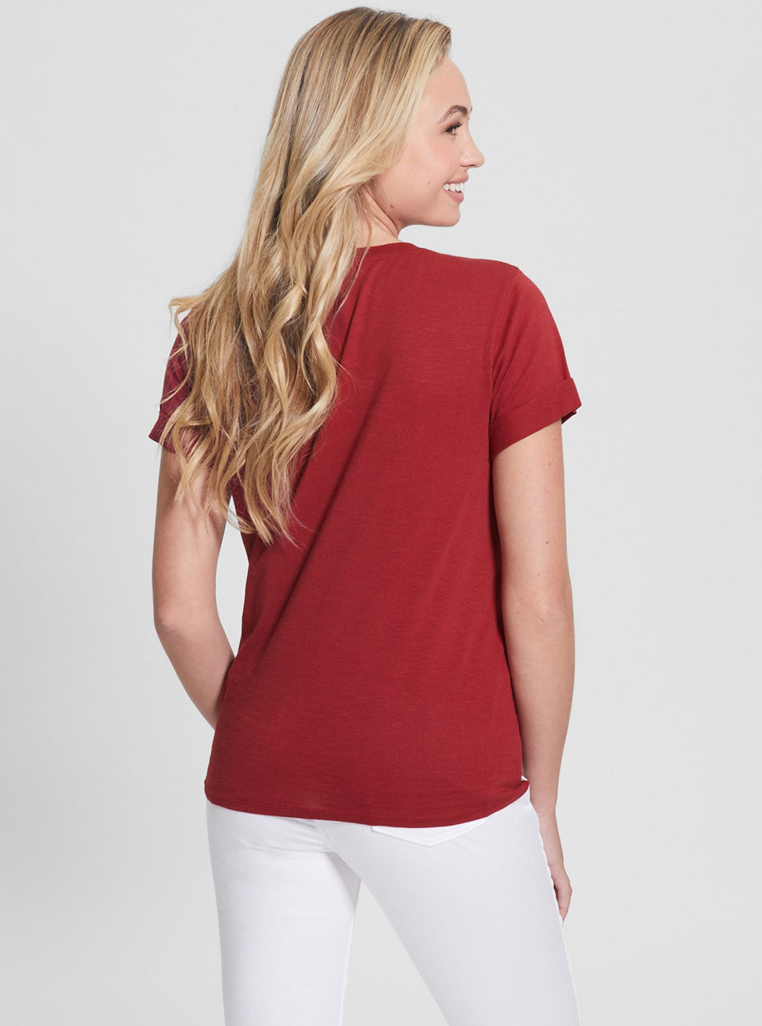 Eco Red 1981 Roll Cuff Logo T-Shirt Eco Red 1981 Roll Cuff Logo T-Shirt