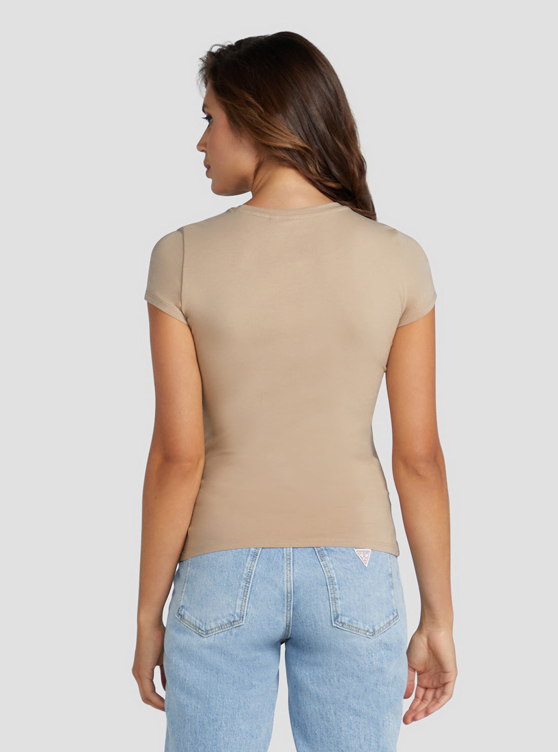 Eco Beige Crystal Logo T-Shirt Eco Beige Crystal Logo T-Shirt