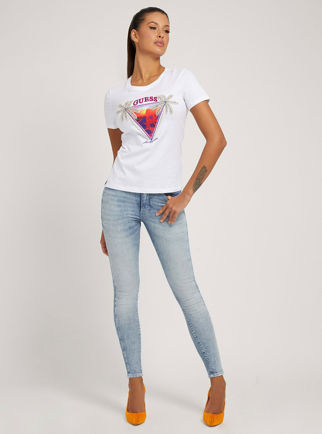 White Adelajda Logo Graphic T-Shirt White Adelajda Logo Graphic T-Shirt