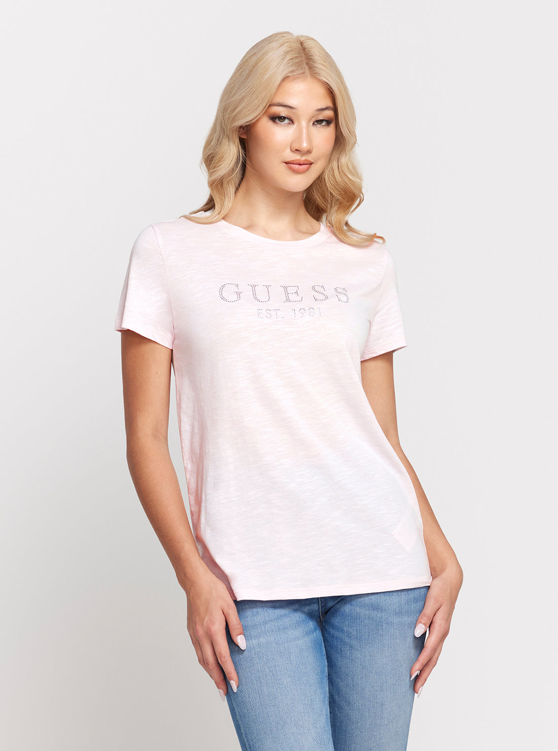 Eco Light Pink 1981 Crystal Logo T-Shirt Eco Light Pink 1981 Crystal Logo T-Shirt