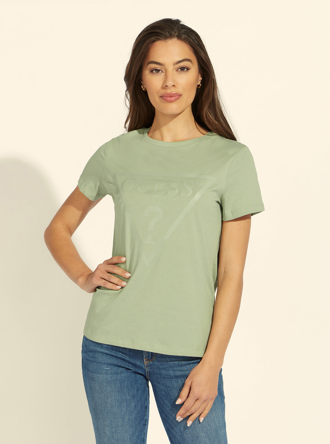 Eco Green Adele Triangle Logo T-Shirt Eco Green Adele Triangle Logo T-Shirt