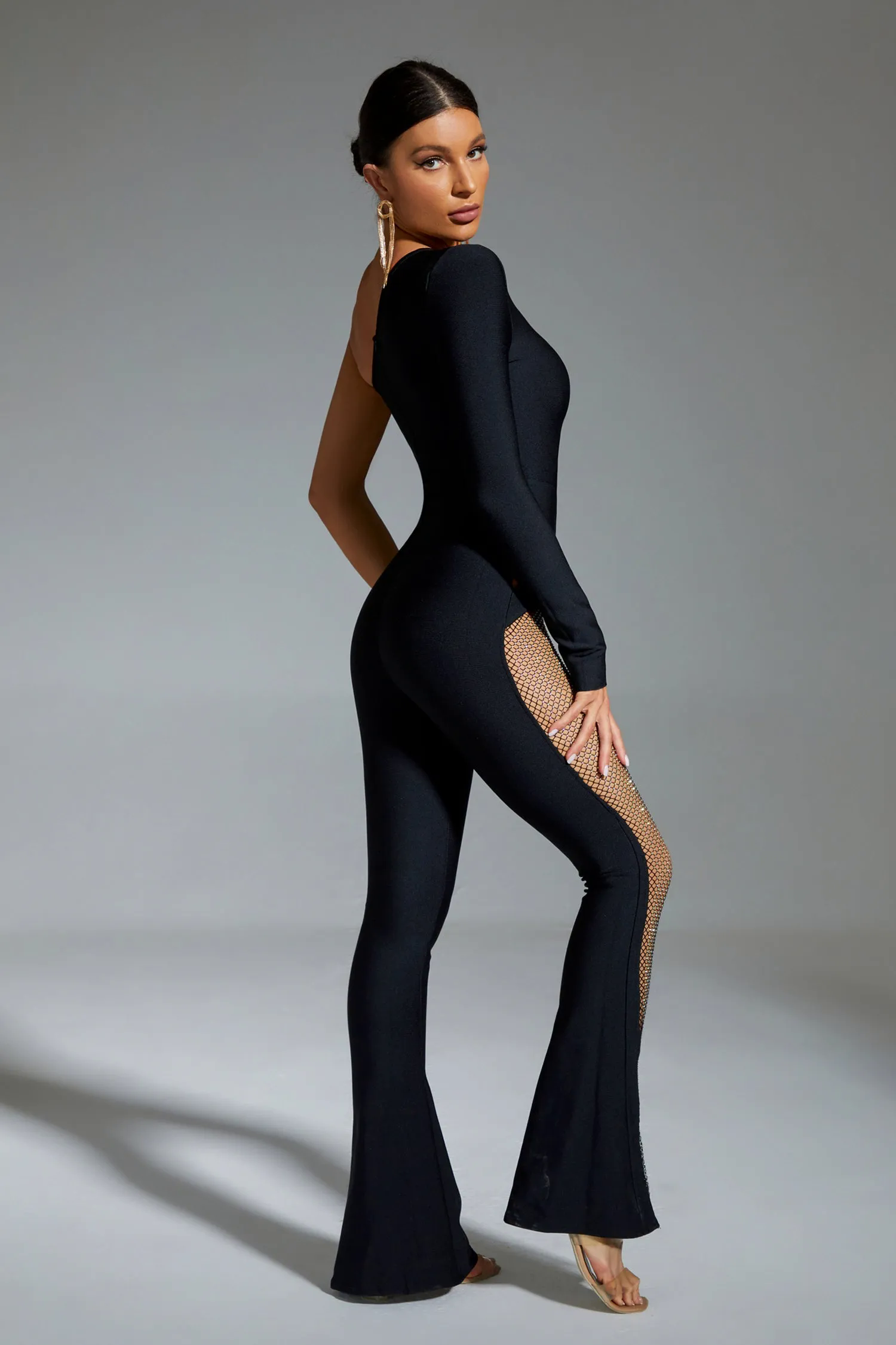Olive Black One Shoulder Jumpsuit Olive Black One Shoulder Jumpsuit