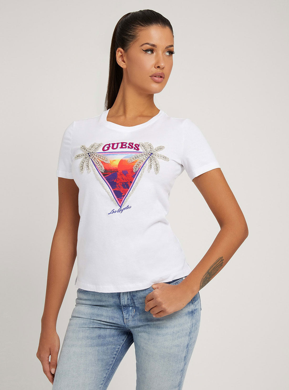 White Adelajda Logo Graphic T-Shirt White Adelajda Logo Graphic T-Shirt
