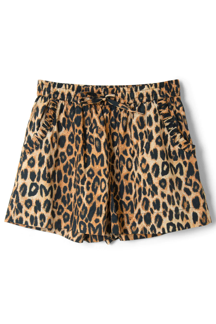 Leopard Pull On Shorts Brown