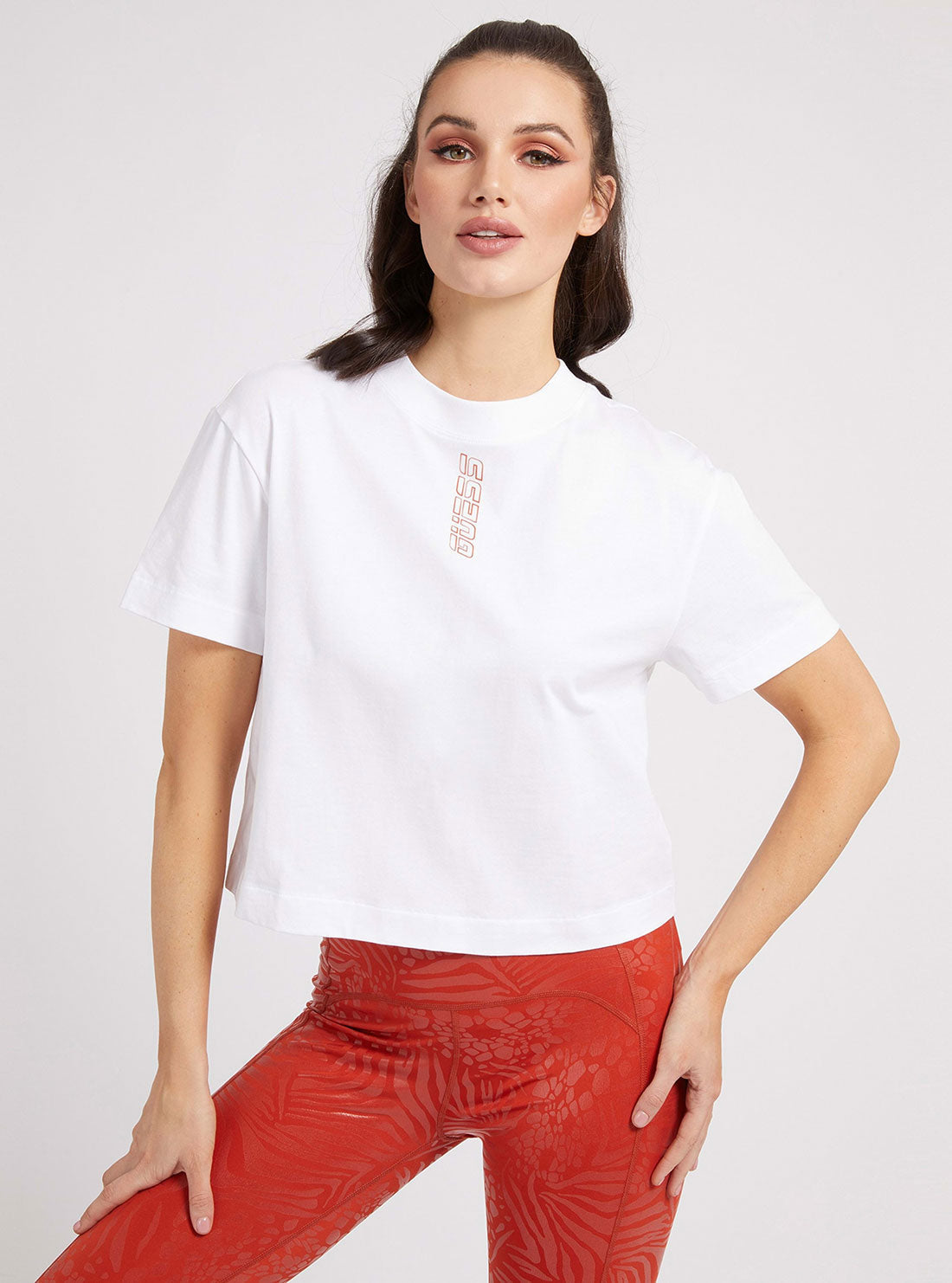 Eco White Caitlyn Active Crop T-Shirt Eco White Caitlyn Active Crop T-Shirt