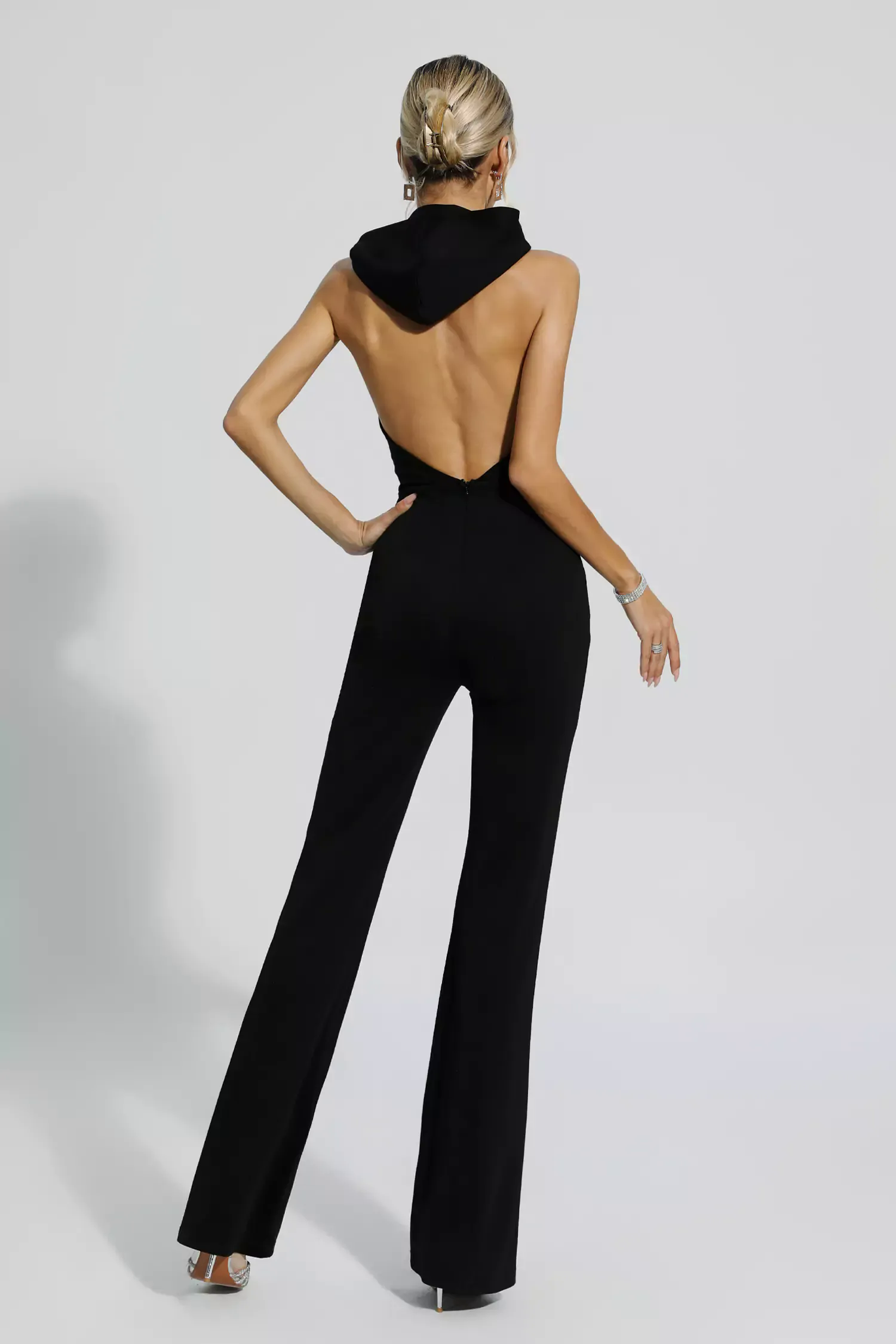 Romina Black Hooded Jumpsuit Romina Black Hooded Jumpsuit