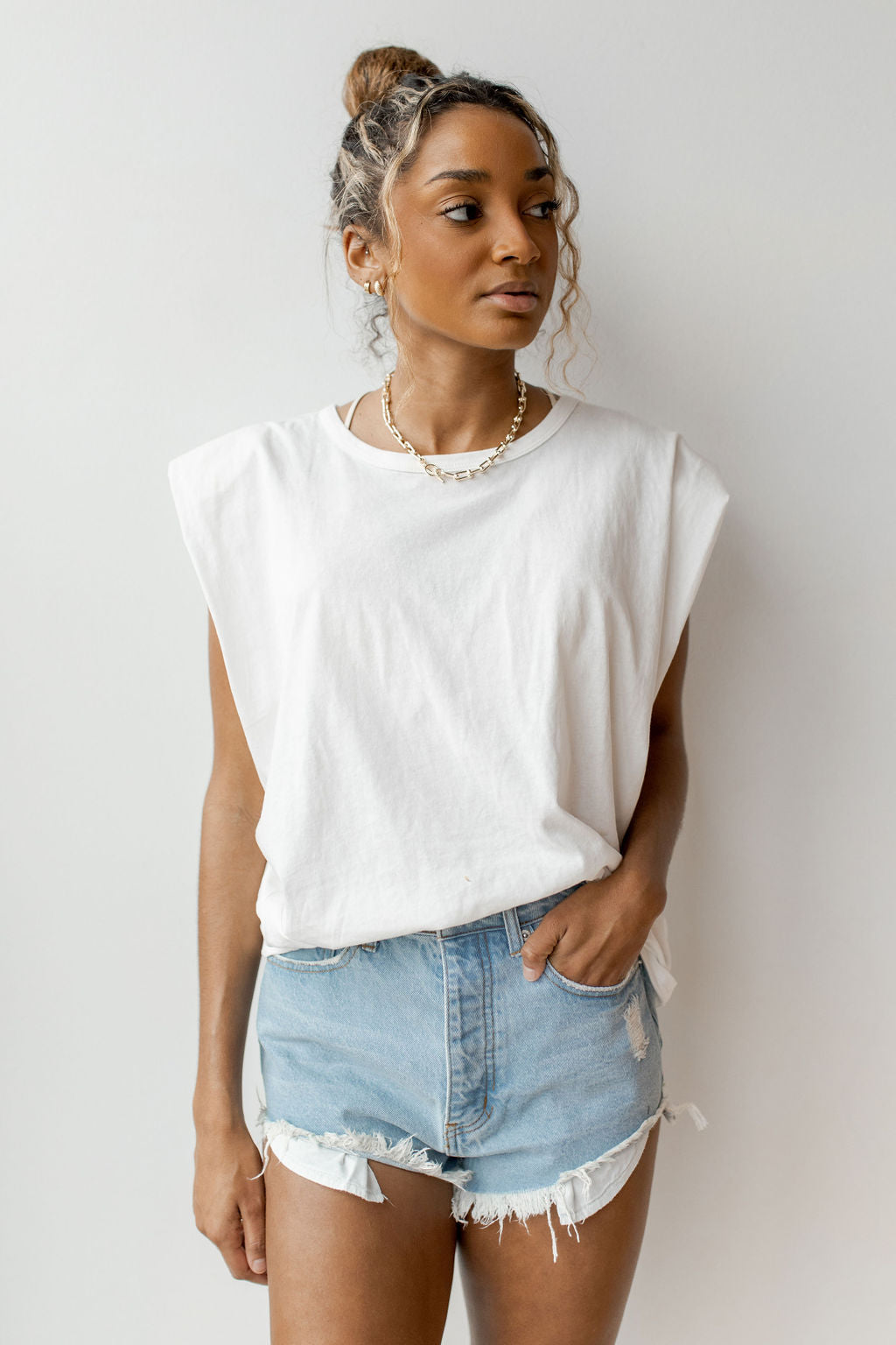 hopeful high rise denim shorts hopeful high rise denim shorts