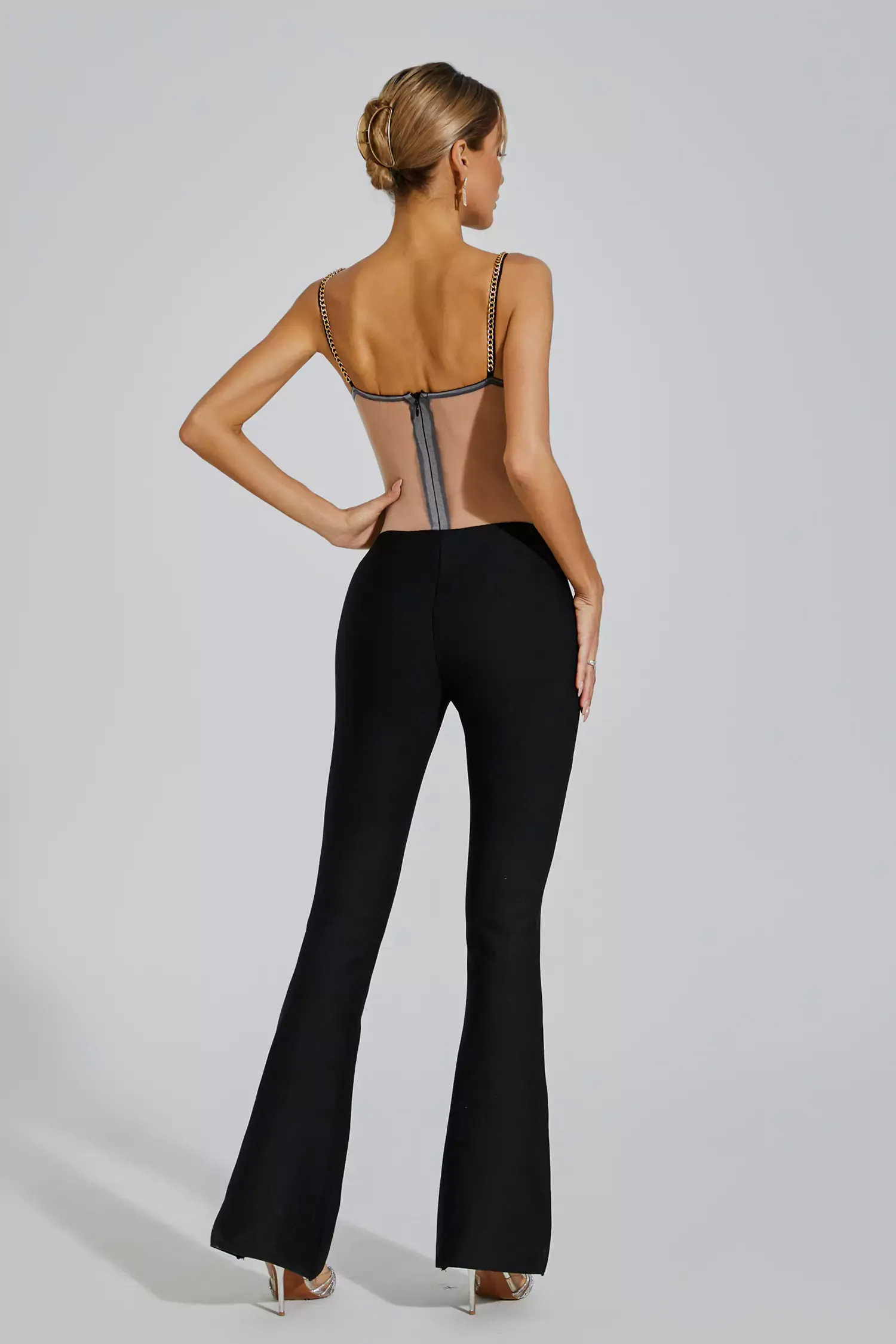 Marlowe Black Mesh Jumpsuit Marlowe Black Mesh Jumpsuit